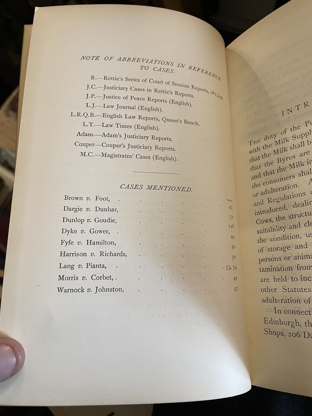 1898 Edinburgh Dairy Laws : Dairies & Milk Supply : Statutes & Regulations