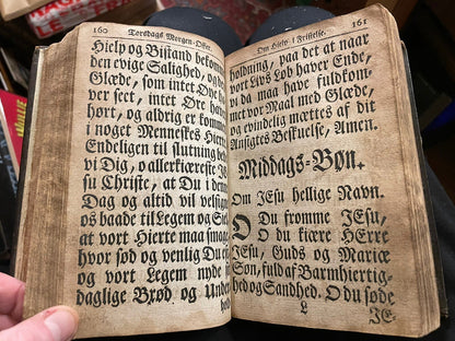 1794 Antique Danish Religious Prayer Book : Woodcuts : Large Typeface