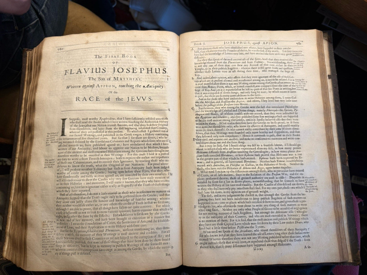 1676 The Works of Josephus : French Translation of Arnauld Dandilly : With Map