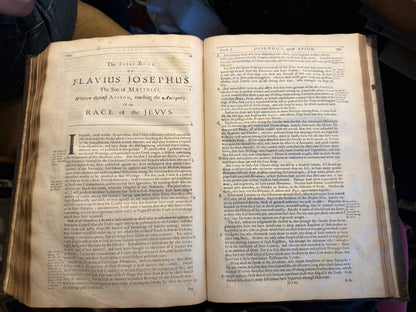 1676 The Works of Josephus : French Translation of Arnauld Dandilly : With Map