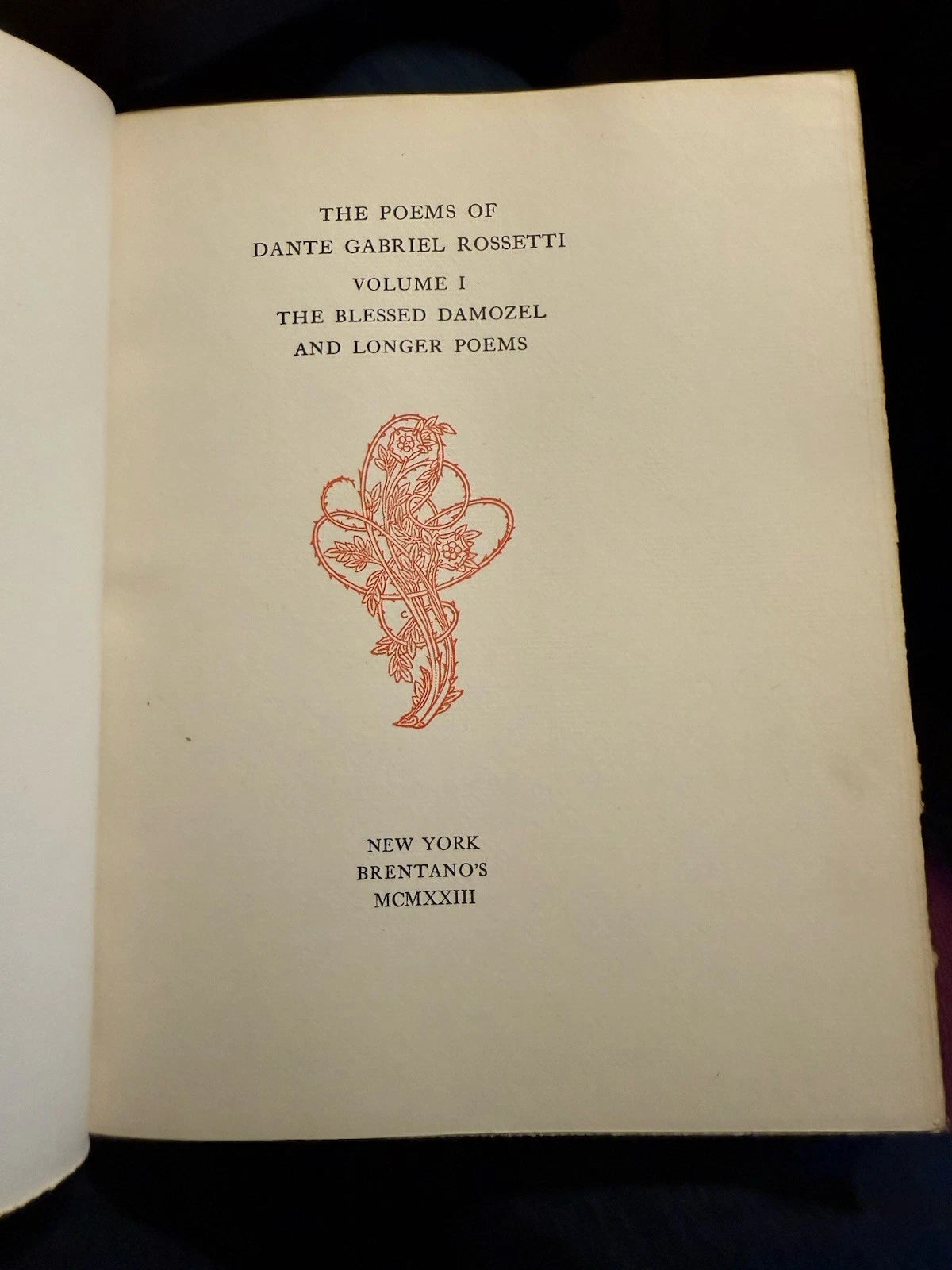 The Poems of Dante Gabriel Rossetti (2 vols) Bound by Brentanos 1923