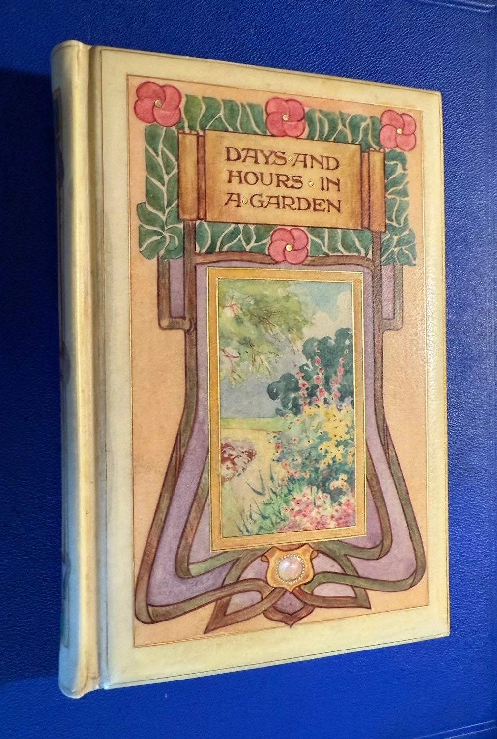 1898 Days and Hours in a Garden : By E.V.B. : Signed “Vellucent” Chivers Binding