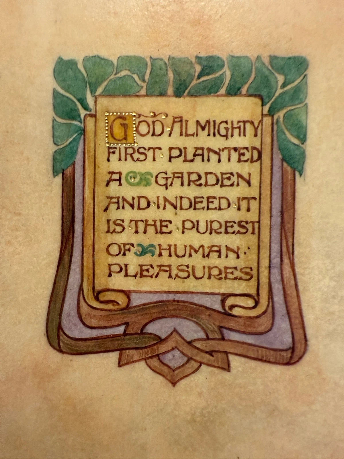 1898 Days and Hours in a Garden : By E.V.B. : Signed “Vellucent” Chivers Binding