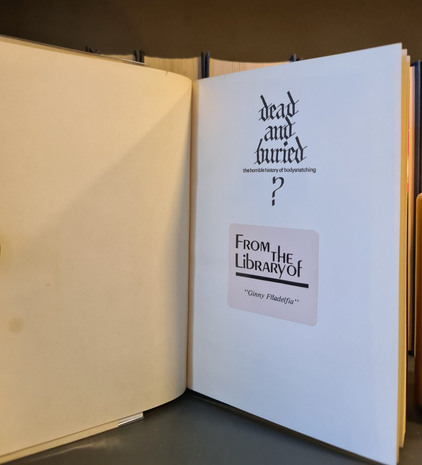 Dead & Buried? The Horrible History of Bodysnatching, N. Adams: Hardback: 1st Ed