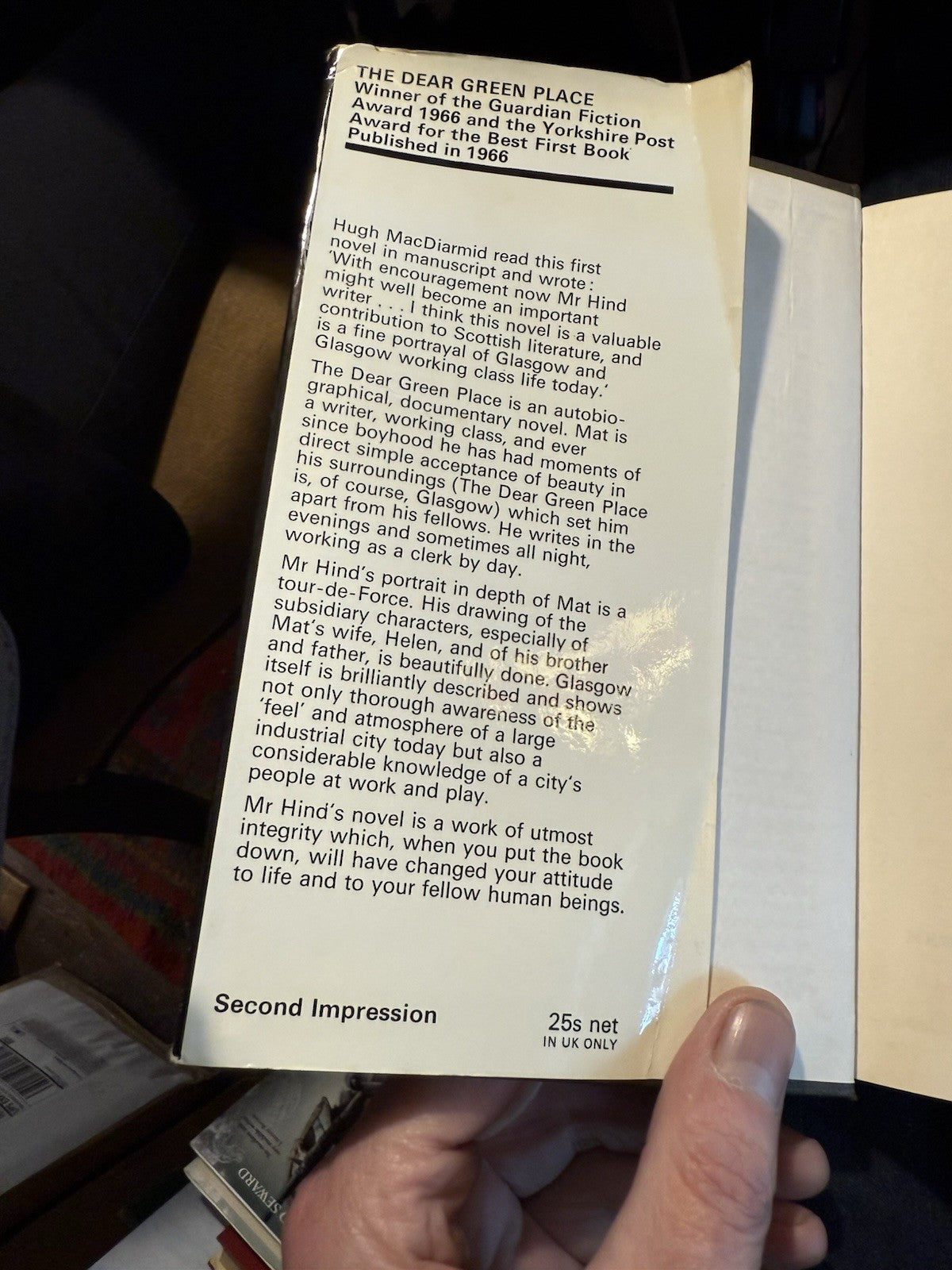 Archie Hind : The Dear Green Place : Second Impression 1967