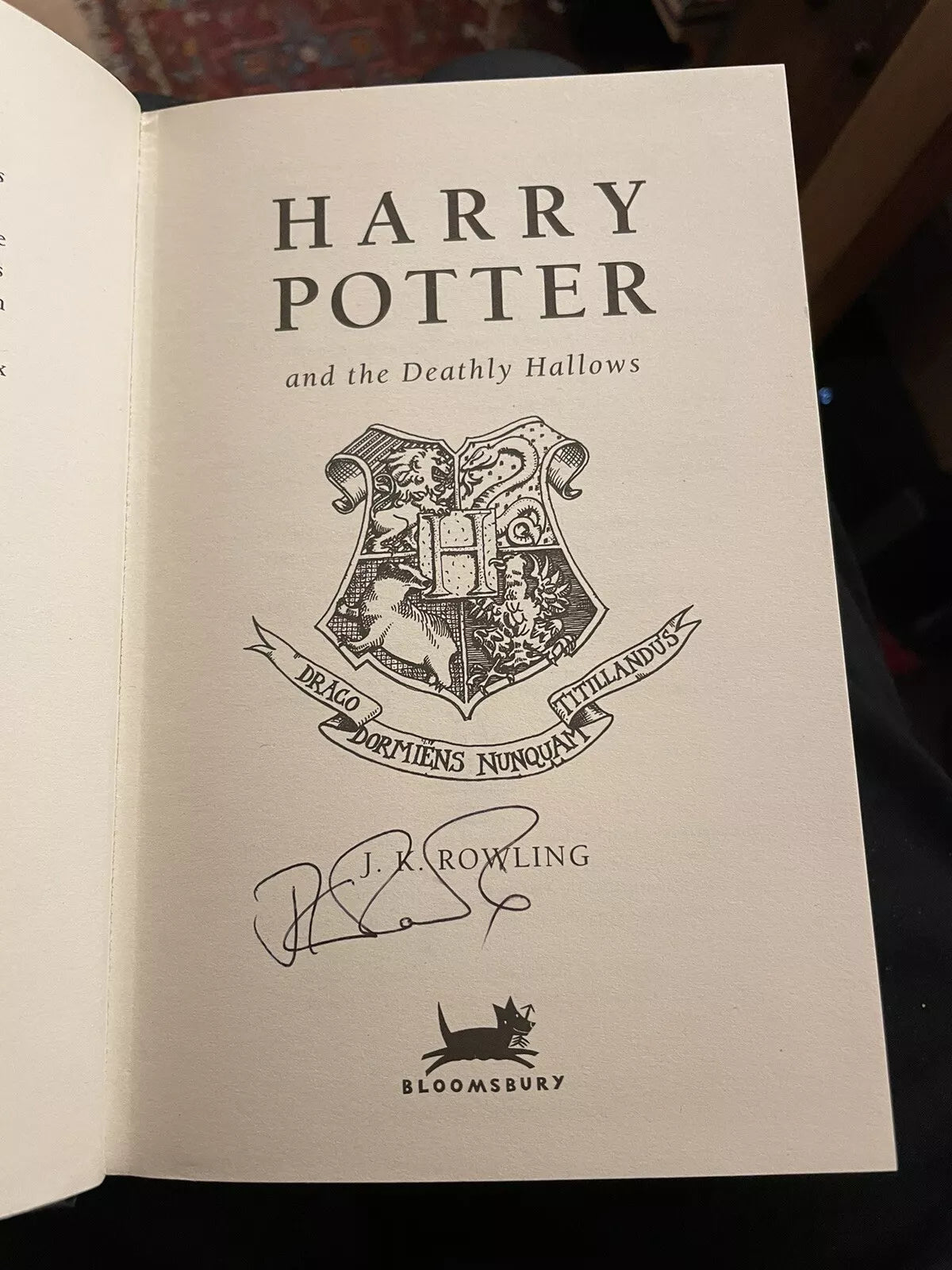 JK Rowling : Harry Potter and the Deathly Hallows : SIGNED 1st/1st