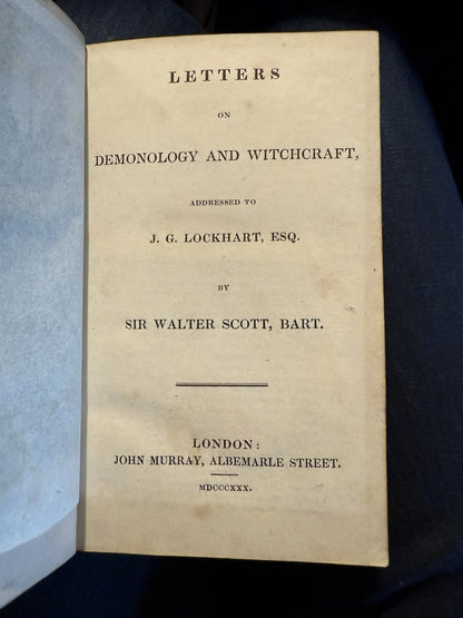 1830 Letters on Demonology and Witchcraft : Sir Walter Scott