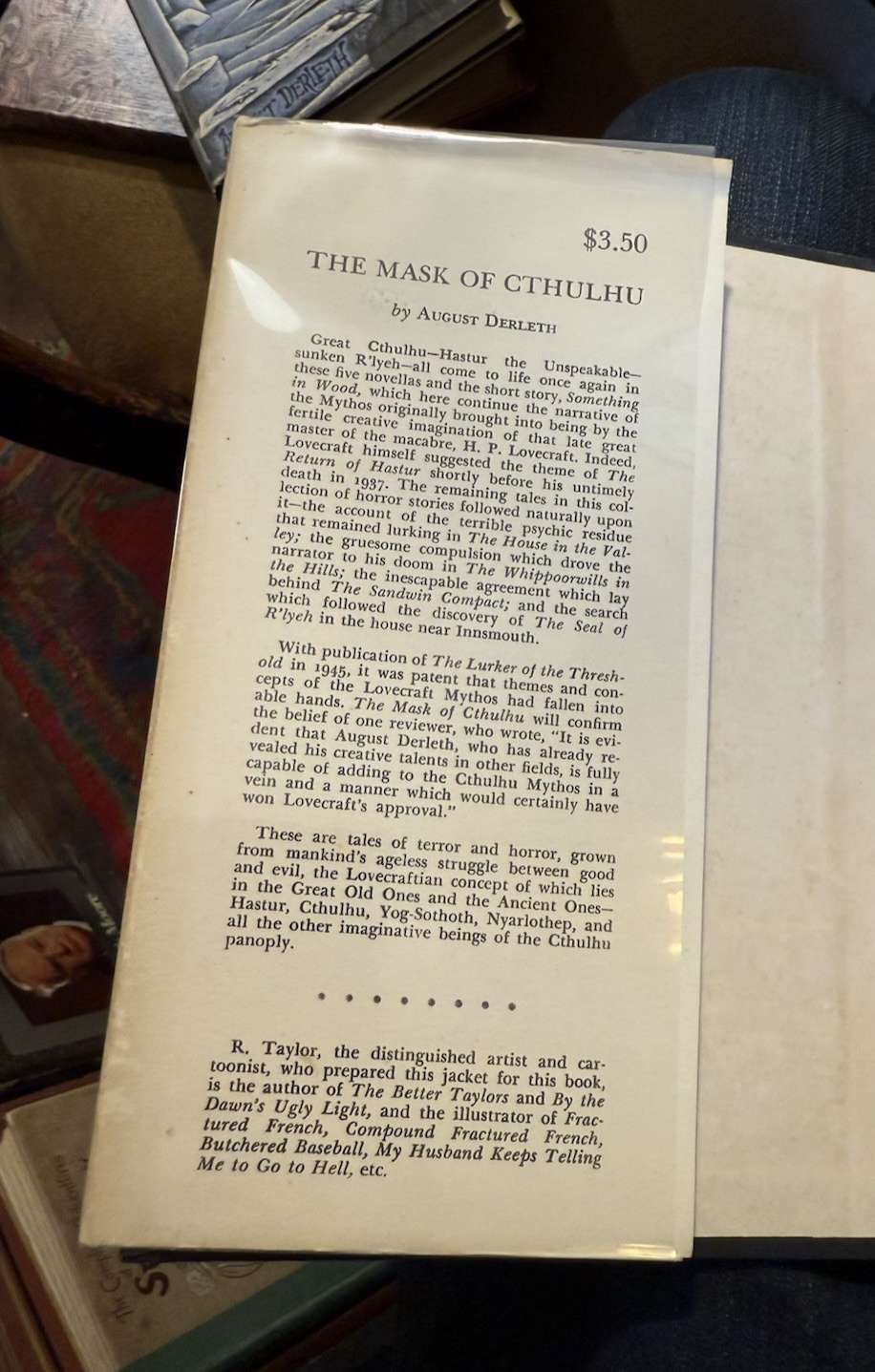 August Derleth : The Mask of Cthulhu 1st Edition 1958 Arkham House