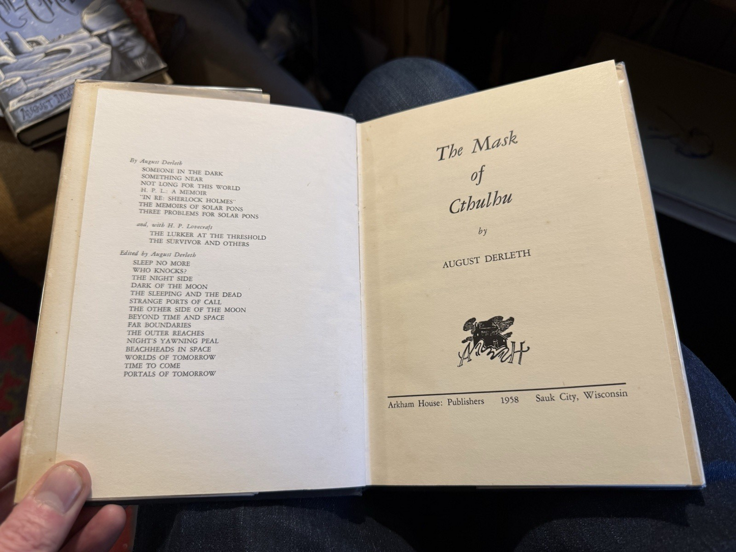 August Derleth : The Mask of Cthulhu 1st Edition 1958 Arkham House
