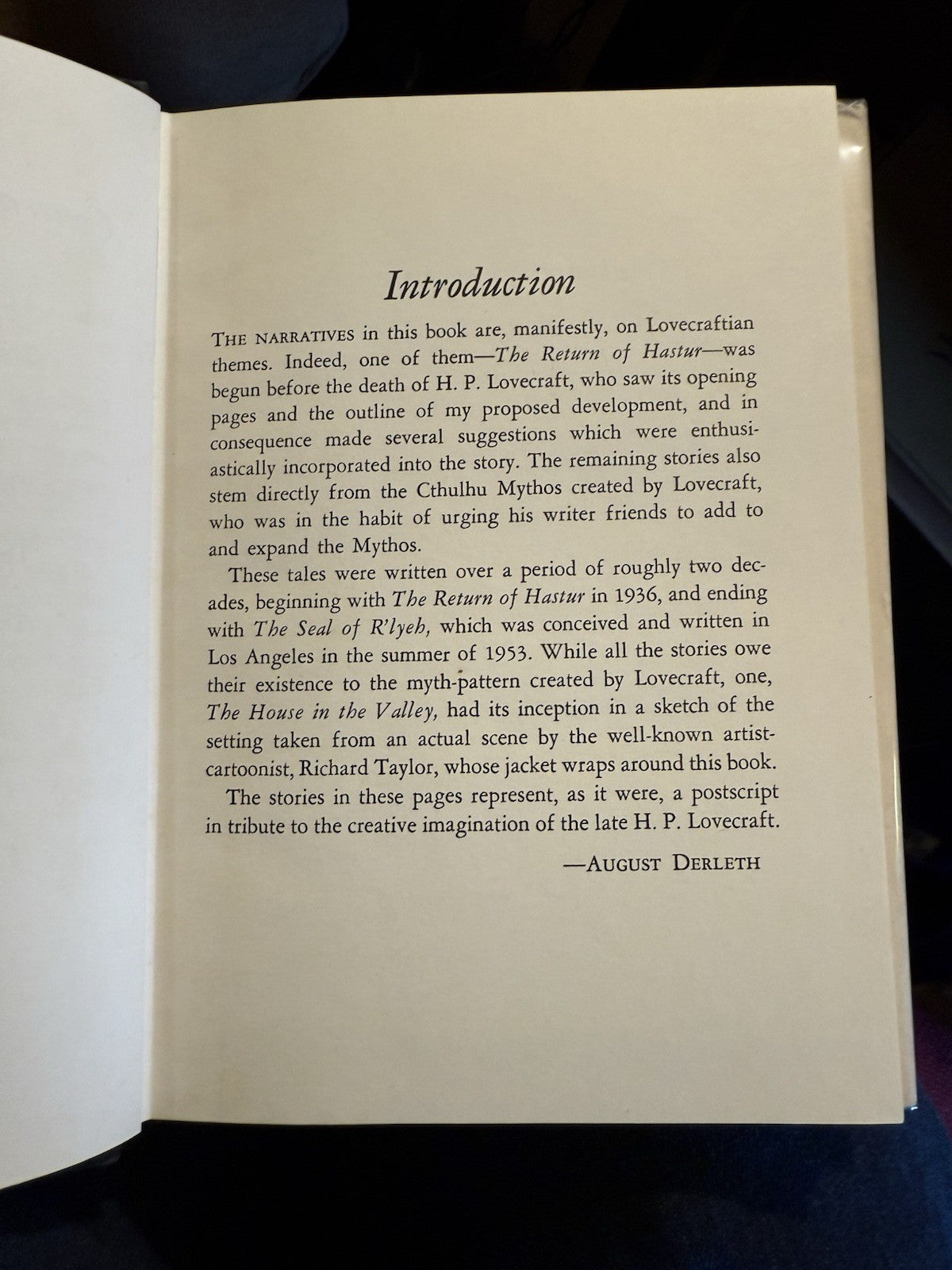 August Derleth : The Mask of Cthulhu 1st Edition 1958 Arkham House