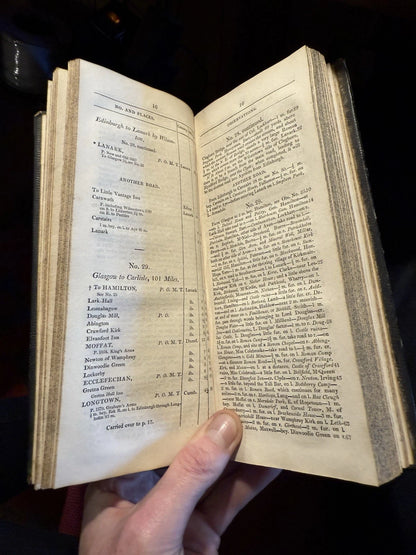 1820 Duncan's Itinerary of Scotland : Principal Roads to London : Tourist Guide