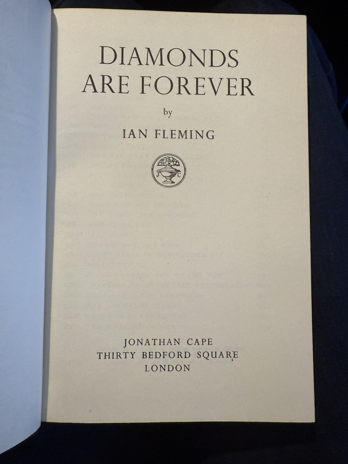 DIAMONDS ARE FOREVER : 1st Edition 1956 : DUST JACKET Ian Fleming James Bond