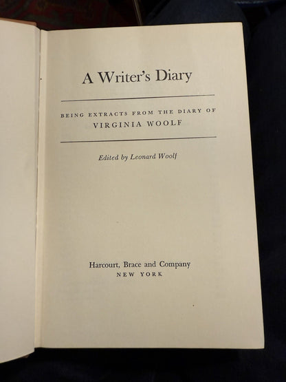 Virginia Woolf : A Writer's Diary : 1st/1st US Edition in Dust Jacket 1954