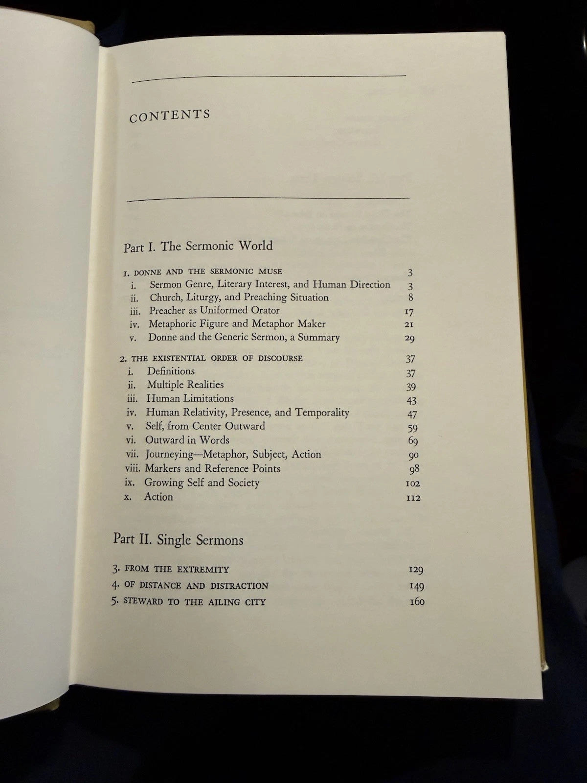 1972 Donne At Sermons : A Christian Existential World : 1st Edition