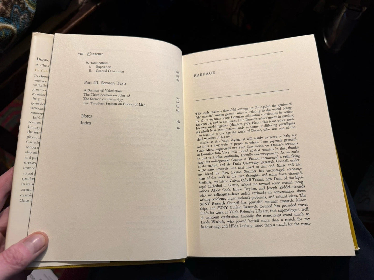 1972 Donne At Sermons : A Christian Existential World : 1st Edition