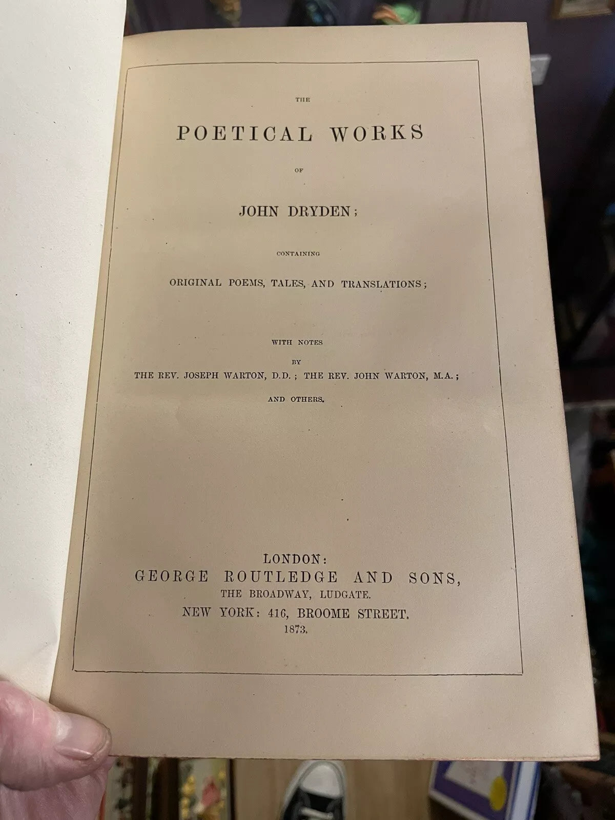 1873 The Poetical Works of John Dryden : Fine leather binding