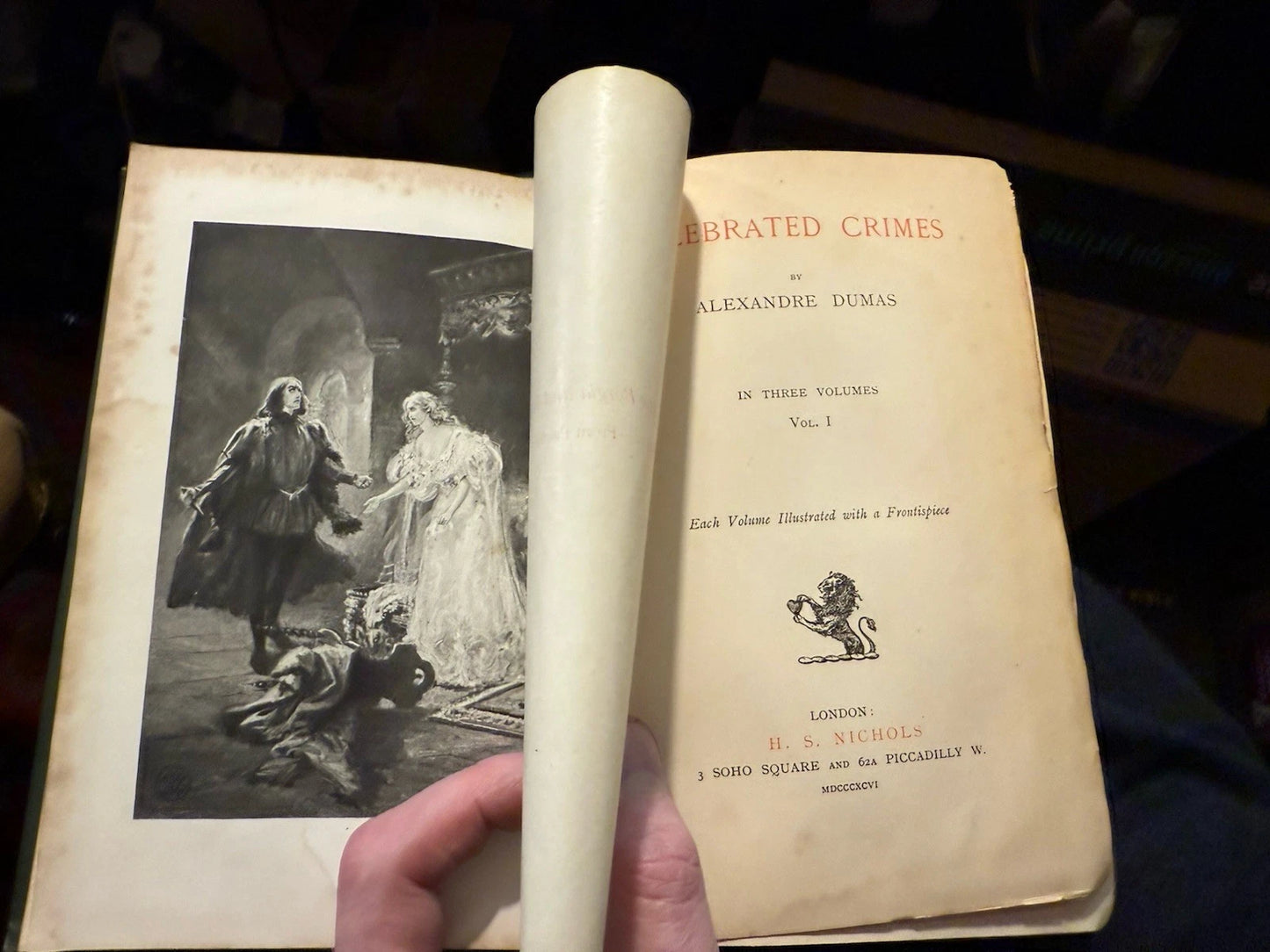1896: Celebrated Crimes; by Alexander Dumas; 3 Volumes: VGC