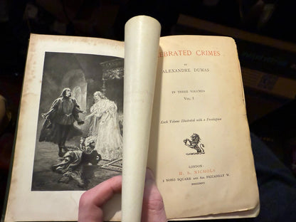 1896: Celebrated Crimes; by Alexander Dumas; 3 Volumes: VGC