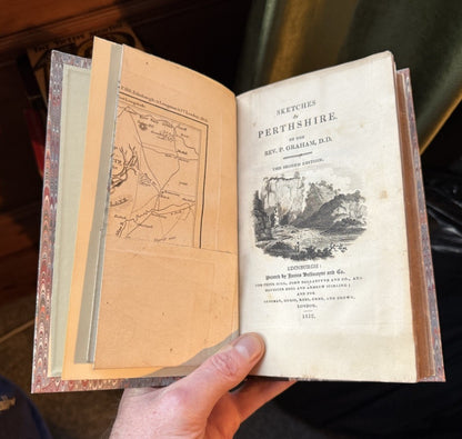 1812 Sketches of Perthshire : Rev. P. Graham : Folding Map : Dunblane Aberfoyle