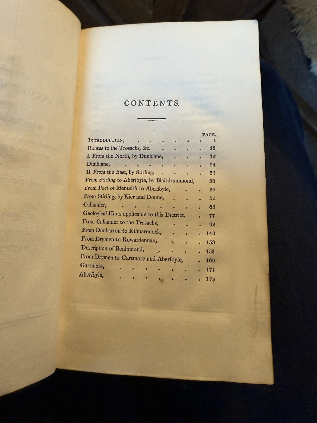 1812 Sketches of Perthshire : Rev. P. Graham : Folding Map : Dunblane Aberfoyle