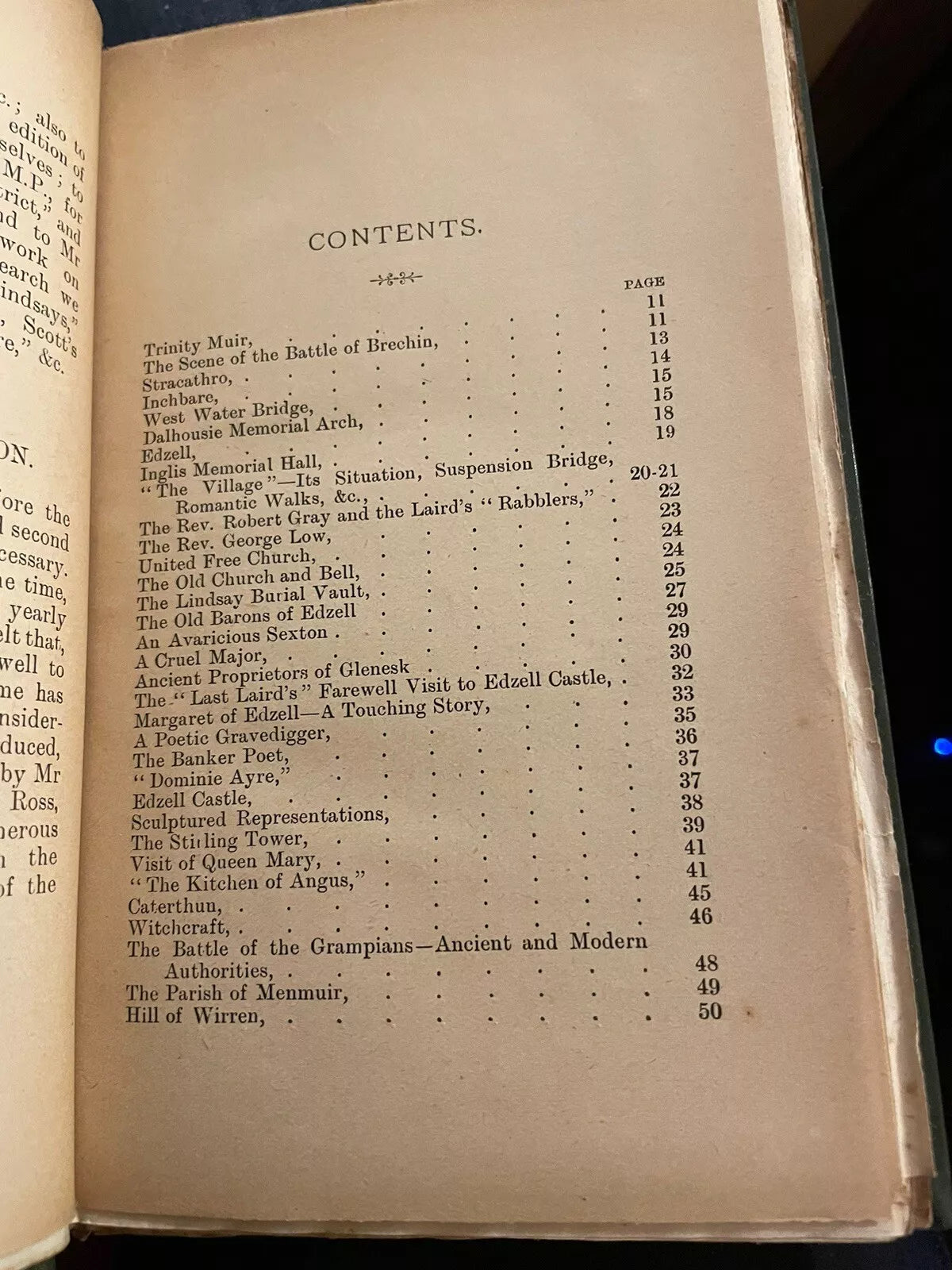 c1895 Historical Guide to Edzell and Glenesk Districts : North East Scotland