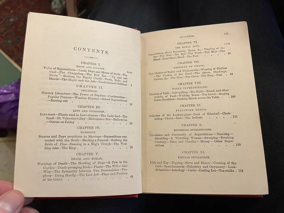 Dyer's Domestic Folk-Lore : Superstitions : Divinations : Death & Burial c1882