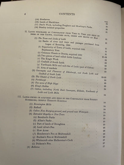 1905 Report on the Common Good of the City of Edinburgh : Property Lands etc