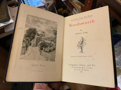 Wordsworth by Andrew Lang 1897 Illustrated : Gilt Decorated Binding