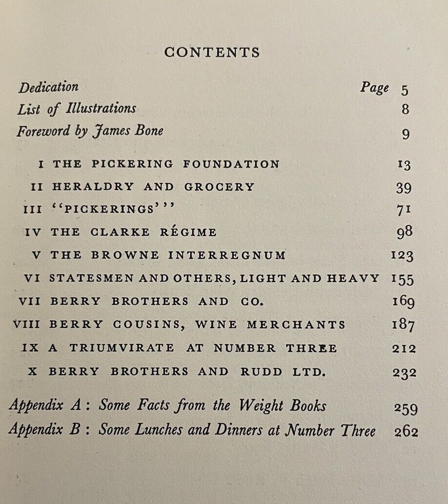 Number Three Saint James's Street : History of Berry's Wine Merchants : Allen