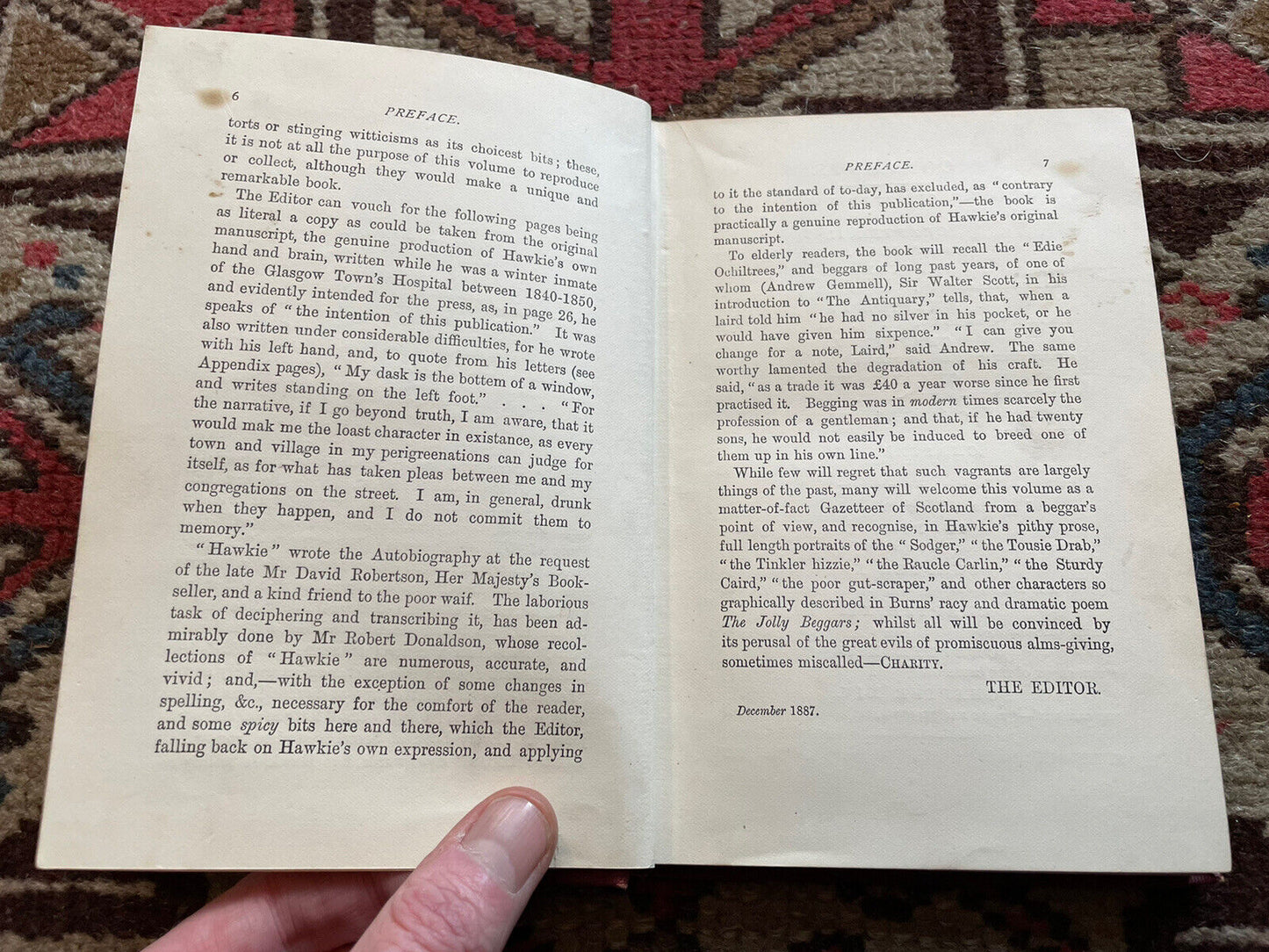 1888 Hawkie :The Autobiography of a Gangrel (Glasgow Beggar, Street Orator & Wit