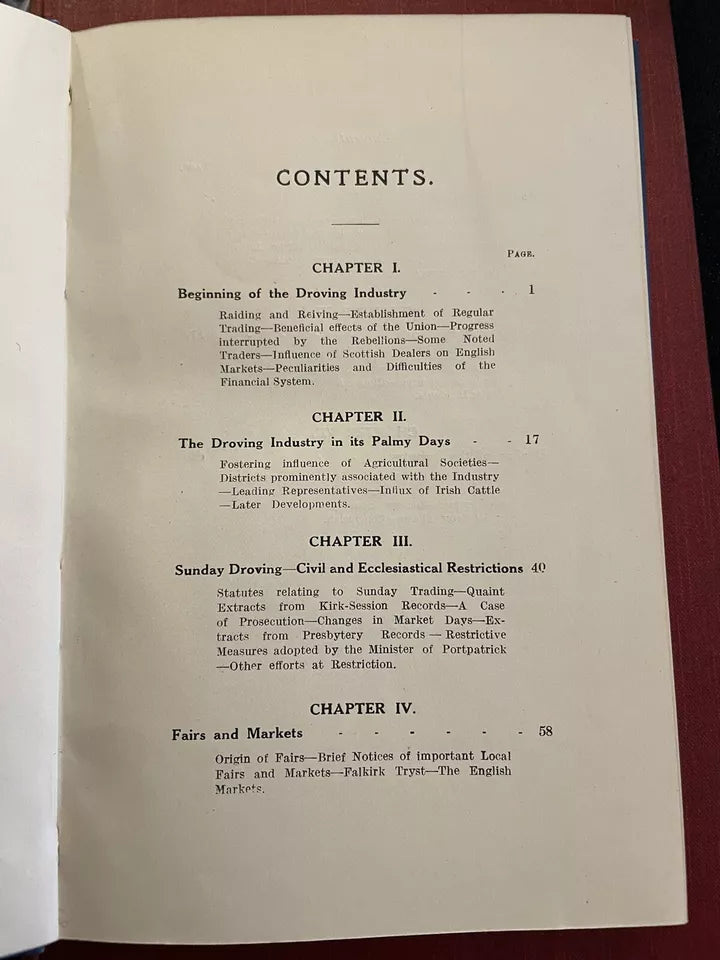 Corrie's Droving Days in the South-Western District of Scotland 1915