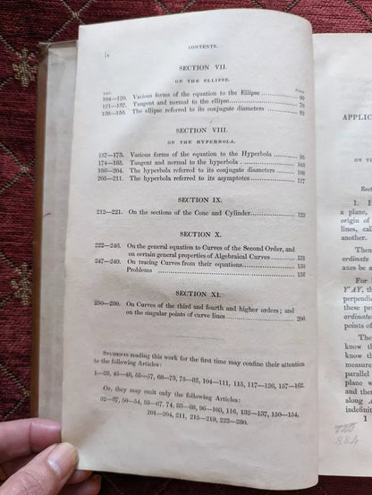 1845 - A Treatise on Conic Sections and the Application of Algebra to Geometry