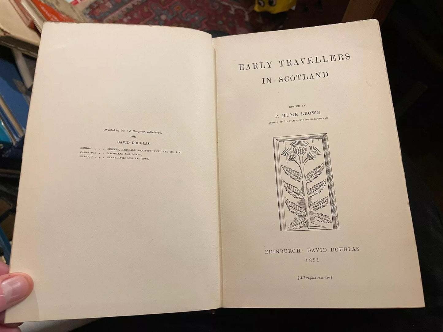 1891 Early Travellers in Scotland 1295-1689 : P. Hume Brown : Maps