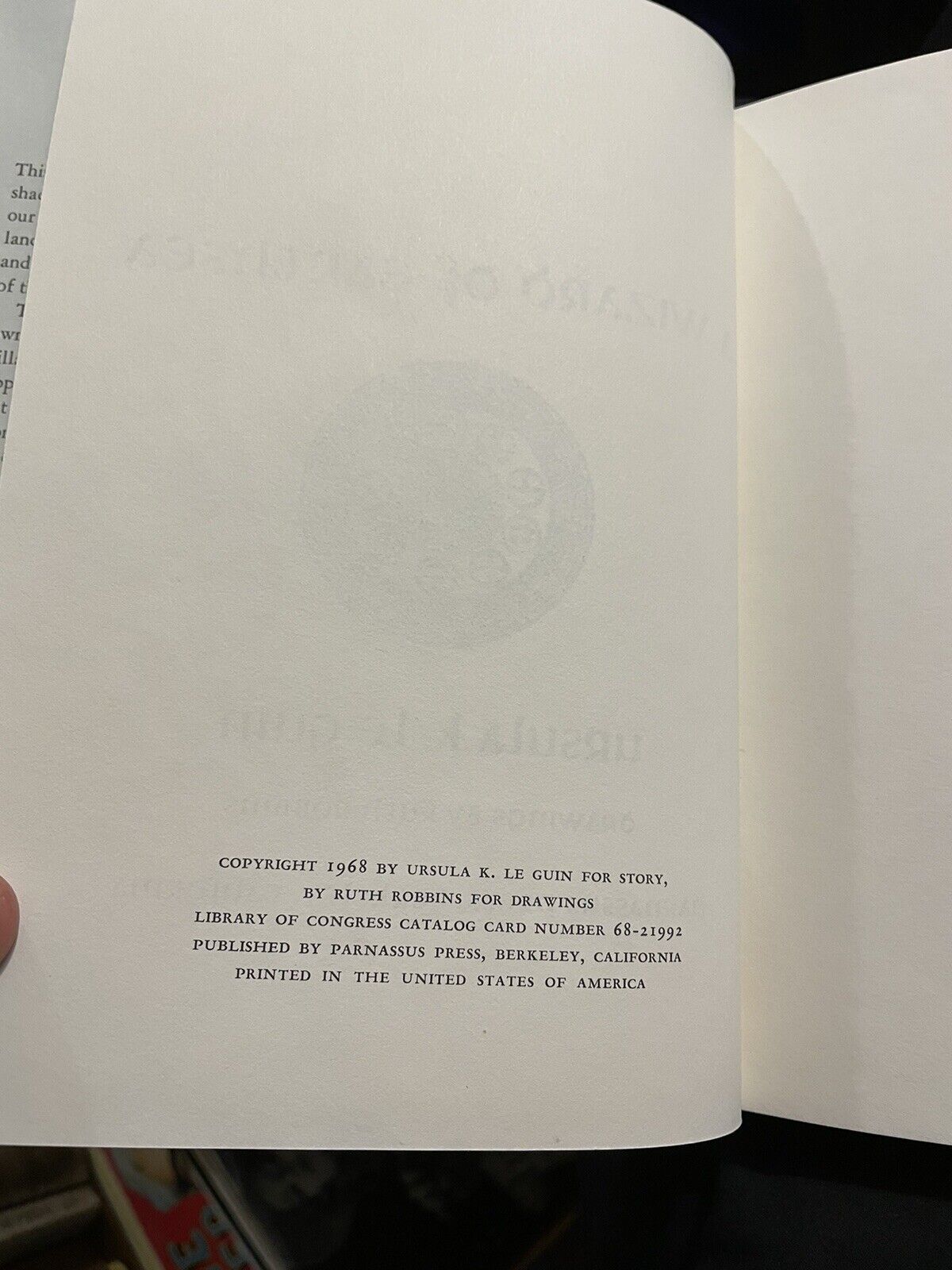 A Wizard of Earthsea : Ursula K Le Guin : First Edition 1968