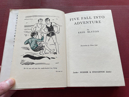 Enid Blyton : Five Fall Into Adventure : 1st Edition 1950 : VG in Dust Jacket