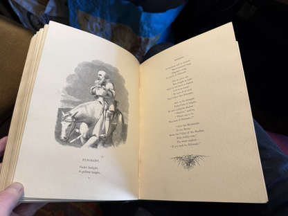 c1872 Poetical Works of Edgar Allan Poe : Illustrated Edition : Lovely Copy
