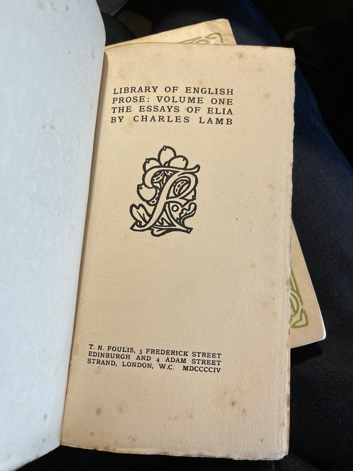 Charles Lamb : Essays of Elia + Last Essays of Elia : Art Nouveau Bindings 1904
