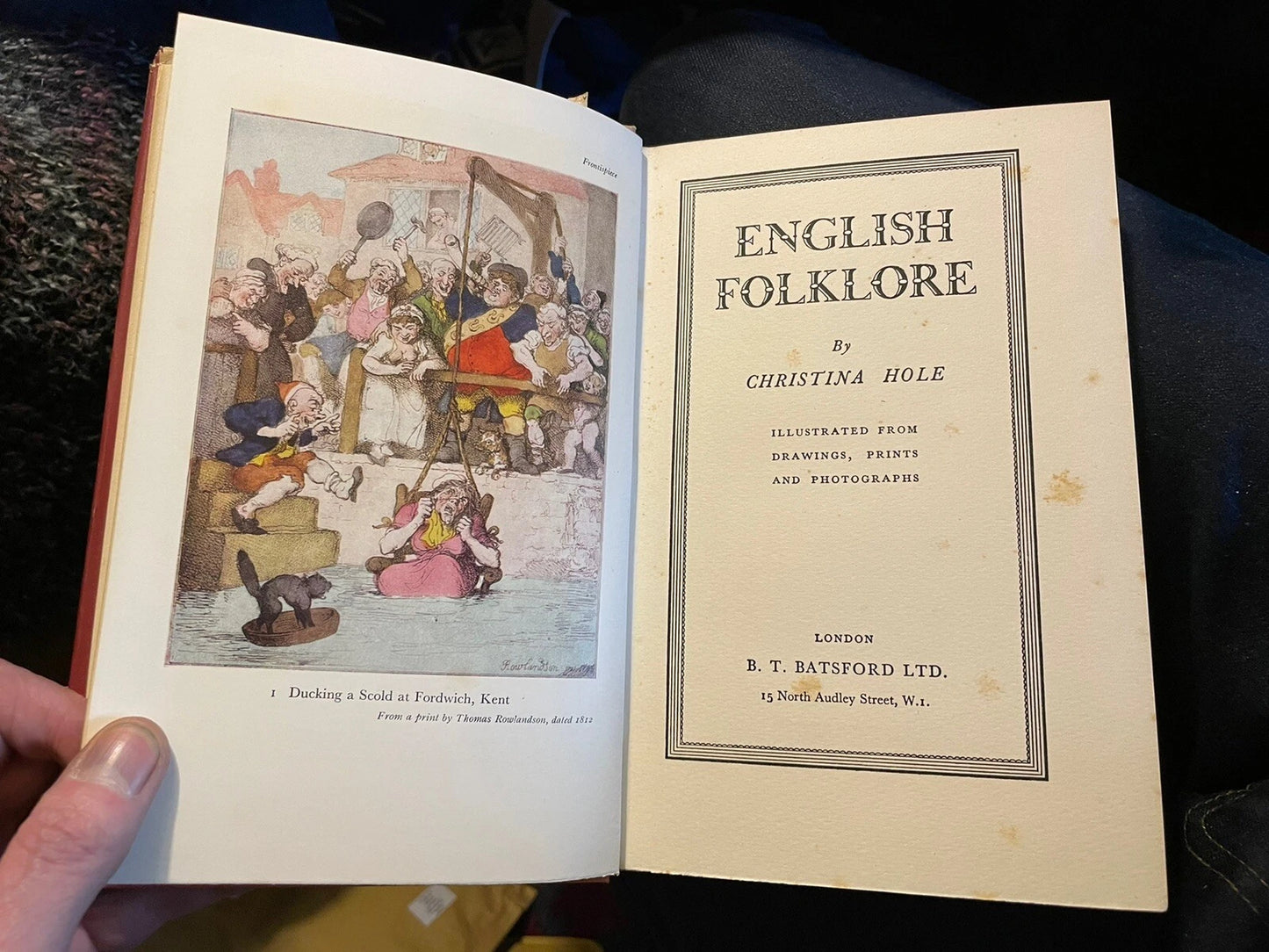 English Folklore : Christina Hole : Witches, Fairies, Giants etc : 1st Ed 1940