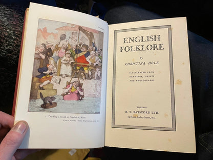 English Folklore : Christina Hole : Witches, Fairies, Giants etc : 1st Ed 1940