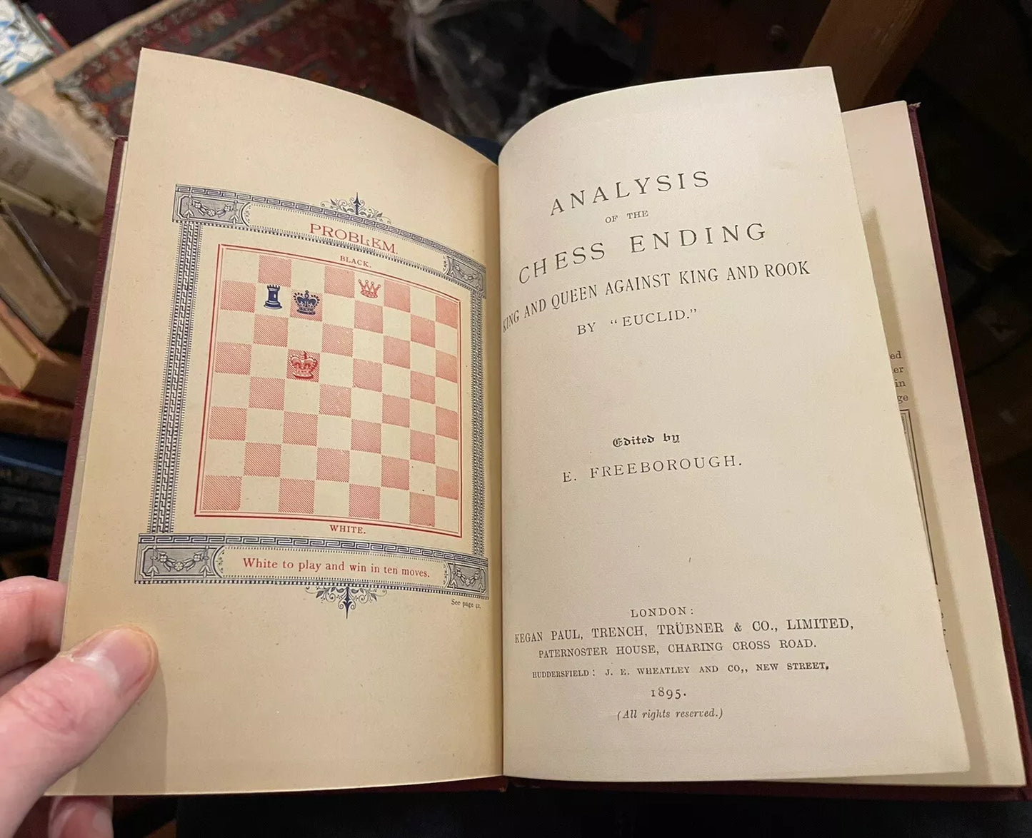 1895 Analysis of the Chess Ending King and Queen Against King and Rook by Euclid