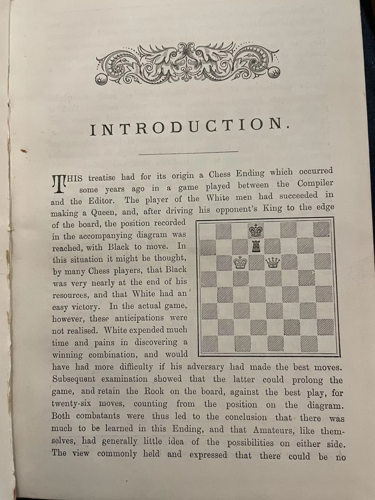 1895 Analysis of the Chess Ending King and Queen Against King and Rook by Euclid