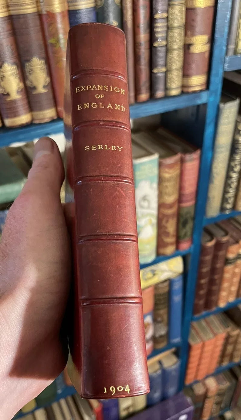 Expansion of England : Seeley : Prize Leather Binding Llandovery College 1904