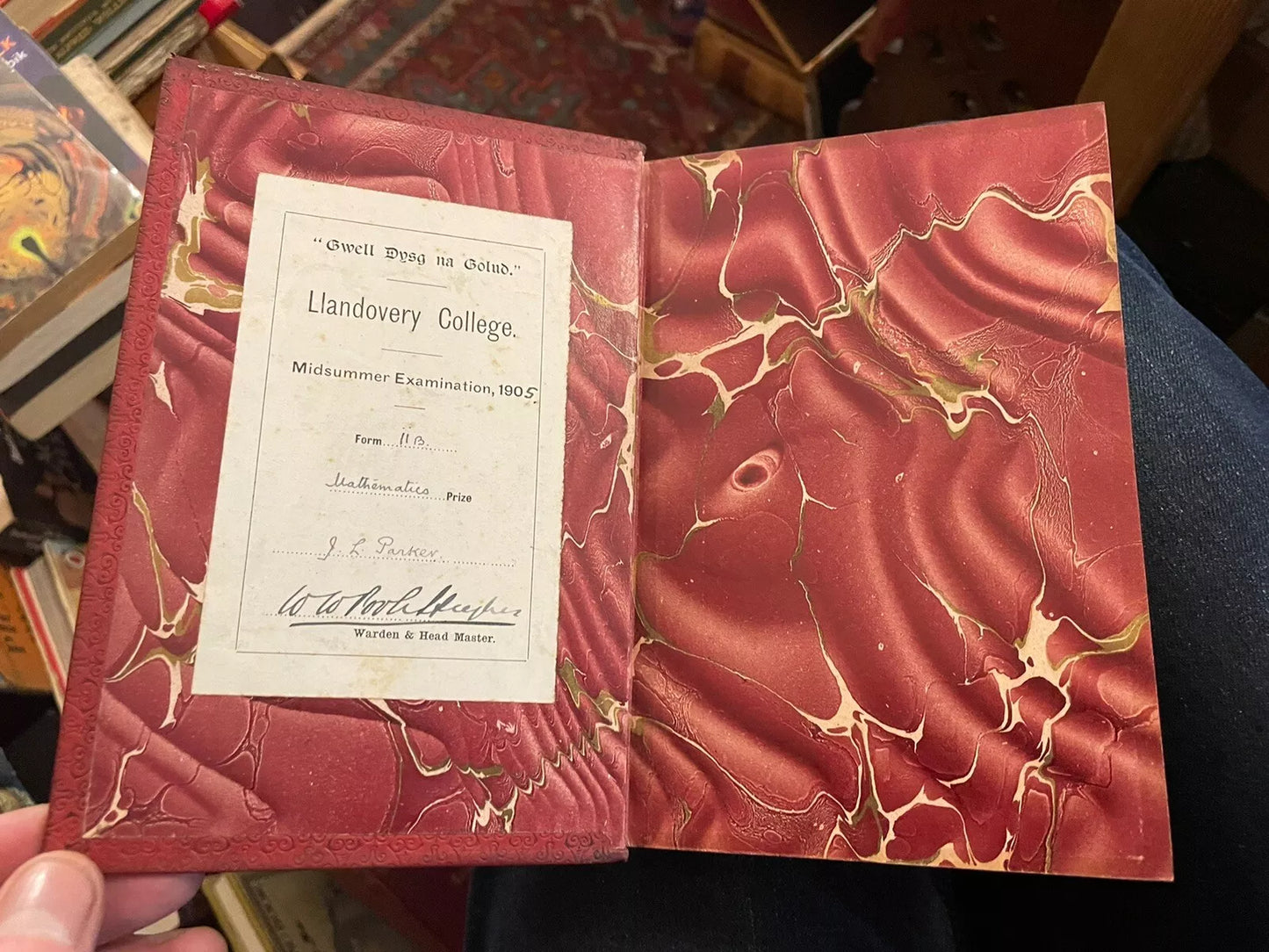 Expansion of England : Seeley : Prize Leather Binding Llandovery College 1904