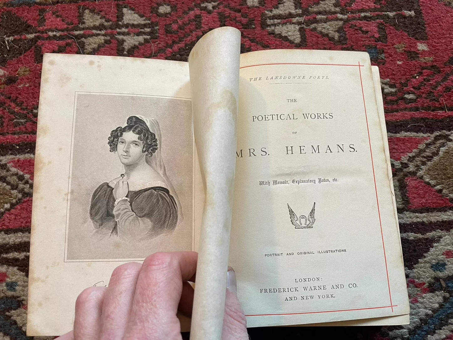 The Poetical Works of Mrs Hemans : Decorative Binding : Illustrated Poetry