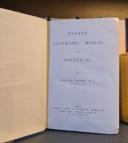 Hume's Essays, David Hume: Hardback: 1st Edition: c1948: Philosophy