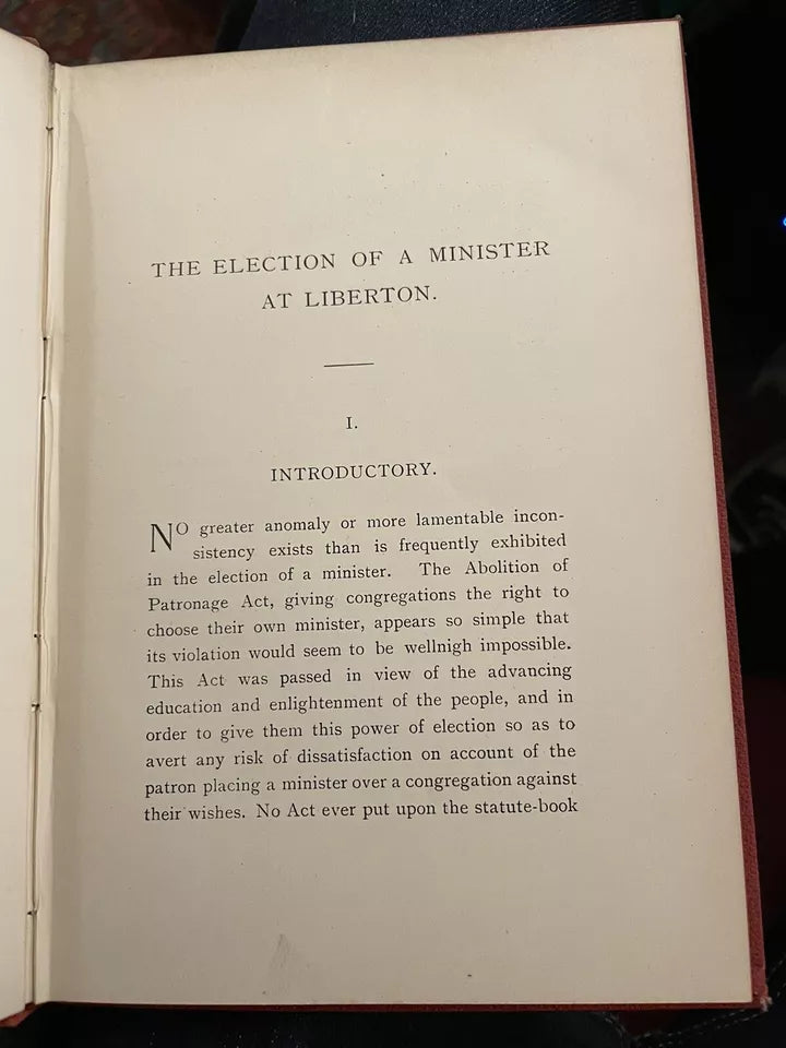 1898 The Election of a Minister at Liberton (Edinburgh) Tom Speedy