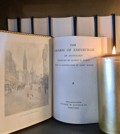 The Charm of Edinburgh, A. Hyatt: Leatherbound: 1913: Gilt: Illustrated