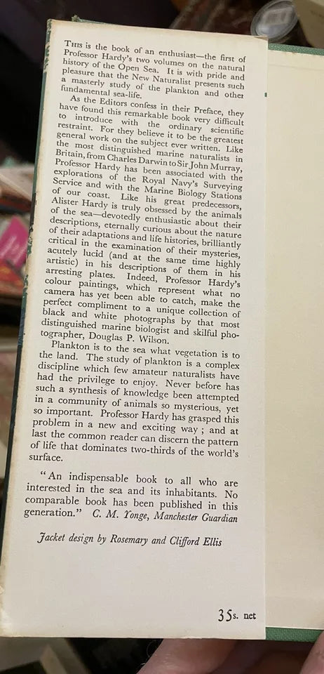 New Naturalist (NN) No 34 & 37 : The Open Sea : Sir Alister Hardy