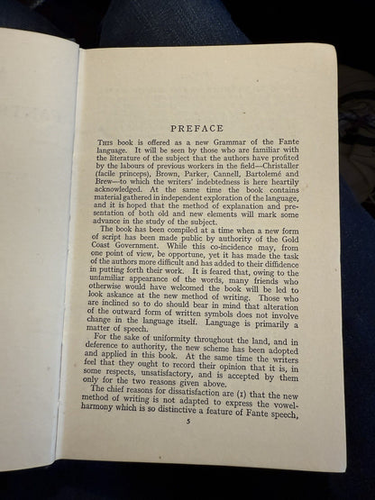 A Grammar of the Fante-Akan Language : Ghana, Ivory Coast 1929