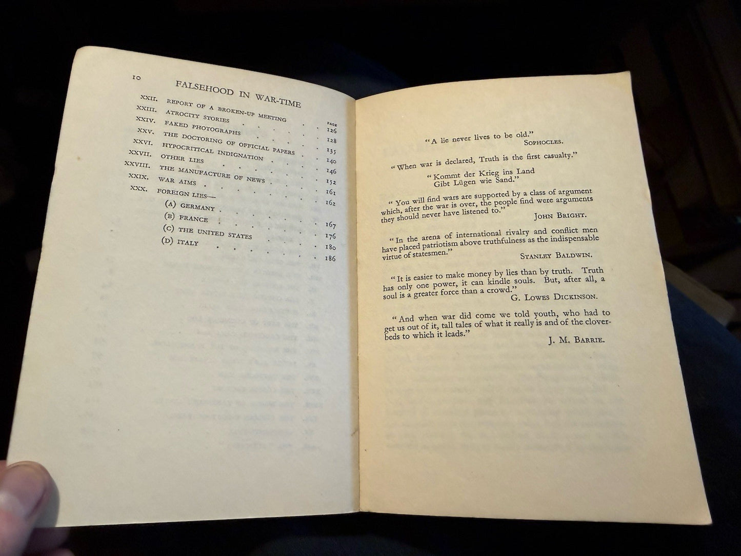 Arthur Ponsonby M.P. : Falsehood in War Time : Documented Lies : Propaganda